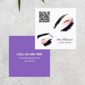 eyelash extension qr code business card