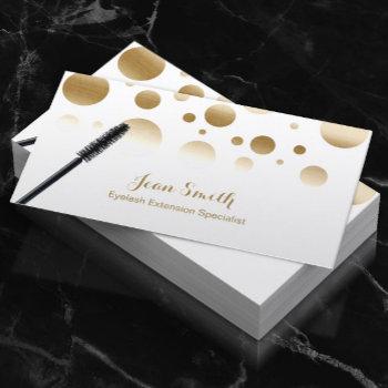 eyelash extensions chic lashes gold confetti business card