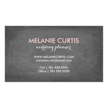 Small Fabulous Wedding Gown Chalkboard Business Card Back View