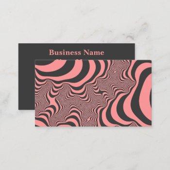 faded pink zebra stripes business card