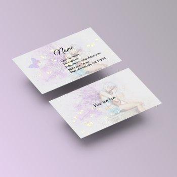 fairy and butterflies 2  business card