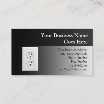 fake electrical outlet funny electrician handyman business card