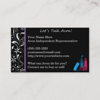 fancy avon business card