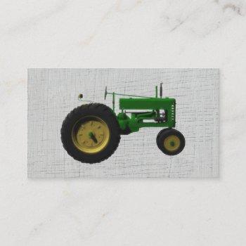 farm barnyard tractor rustic country white wood business card