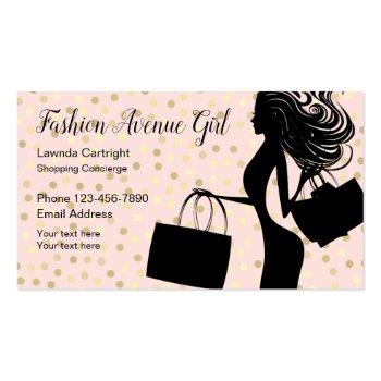 Small Fashion Shopping Concierge Business Card Front View