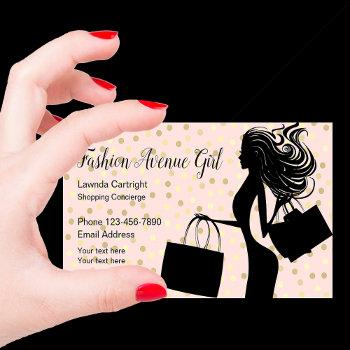 fashion shopping concierge business card