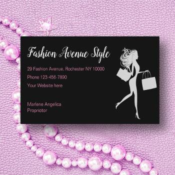 fashion style shopping theme business card
