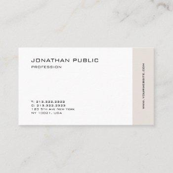 fashionable minimalist professional elegant clean business card