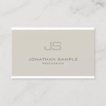 fashionable monogram modern professional design business card
