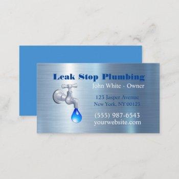  faucet waterdrop plumber plumbing service business card