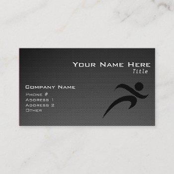 faux carbon fiber; running business card