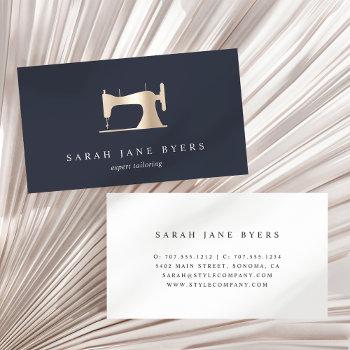 faux gold sewing machine | seamstress or tailor business card