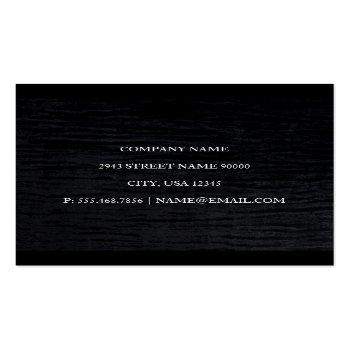 Small Faux Velvet Black | Qr Code Template Square Business Card Back View