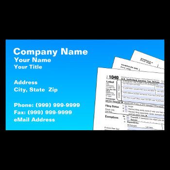 federal tax forms business card