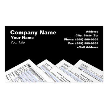 Small Federal Tax Forms Business Card Front View