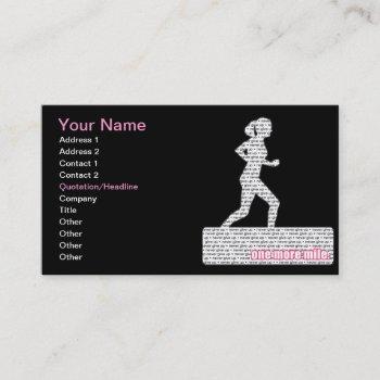 female runner business card