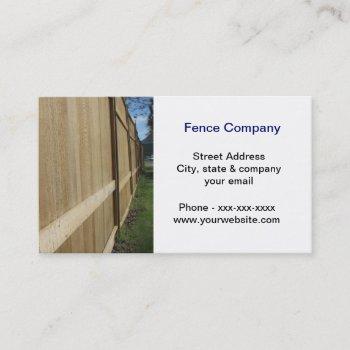 fence company business card