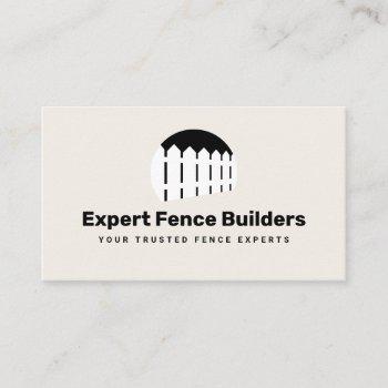 Small Fence Installer And Repair Business Card Front View