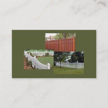 fencing company business card