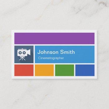 film cinematographer - creative modern metro style business card