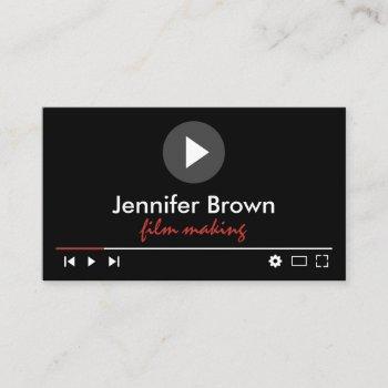 film production editor youtuber video director business card