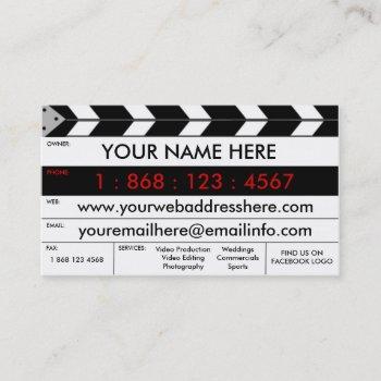 film production film slate business card