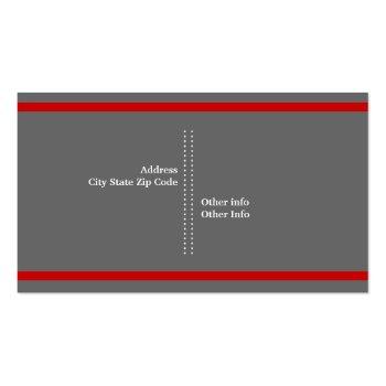 Small Filmmaker Grey, White, Red Eye-catching Business Card Back View