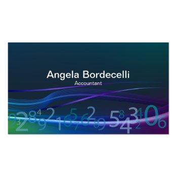 Small Finance Administration Professional Flowingnumbers Business Card Front View