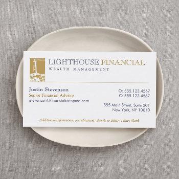 financial advisor business card