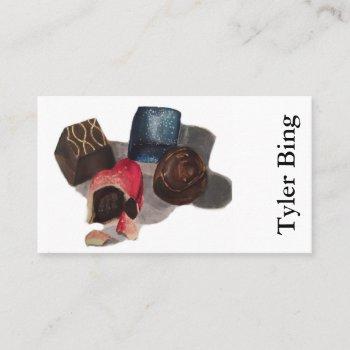 fine art chocolates business card