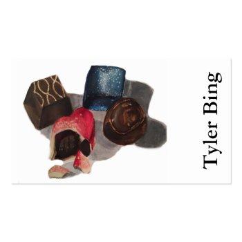 Small Fine Art Chocolates Business Card Front View