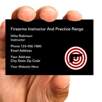 firearms instructor and self defense business card