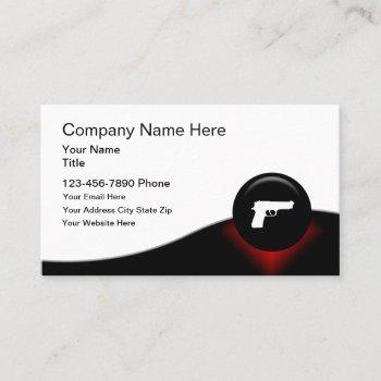 firearms instructor modern business card