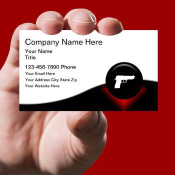 firearms instructor modern business card