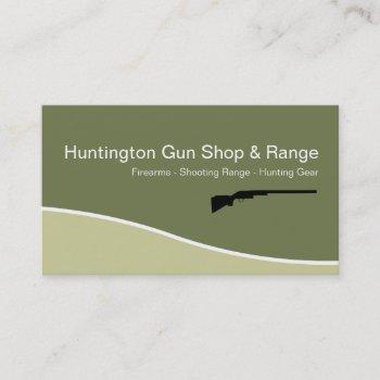 firearms shooting range business cards