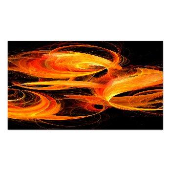 Small Fireball Abstract Art Business Card Front View