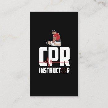 first aid ambulance certified cpr instructor business card