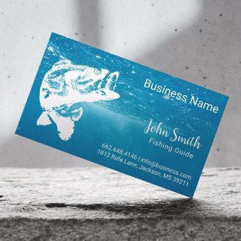 fishing guide service blue water business card