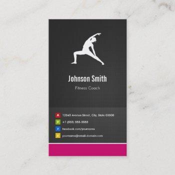 fitness coach - yoga creative innovative business card