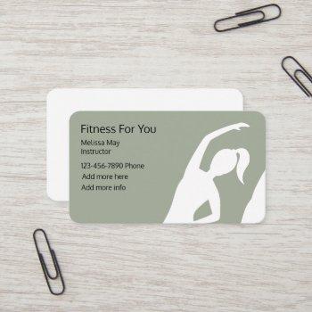 fitness instructor business card