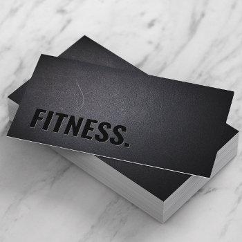 fitness modern bold text elegant dark professional business card