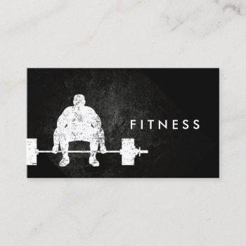 fitness personal trainer bodybuilder workout dark business card