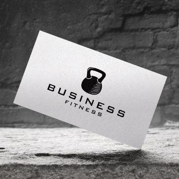 fitness personal trainer kettlebell minimalist business card