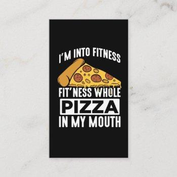 fitness pizza slice restaurant lover gym foodie business card