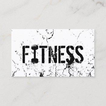fitness trainer bold text grunge bodybuilding business card