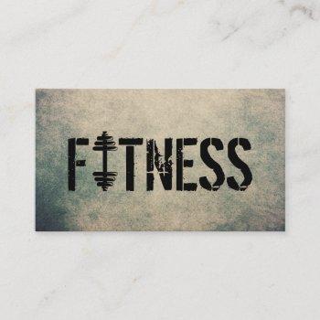 fitness trainer cool grunge workout bodybuilding business card