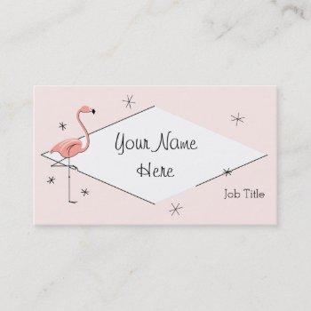flamingo pink diamond business card