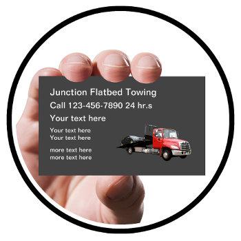 flatbed towing wrecker business cards