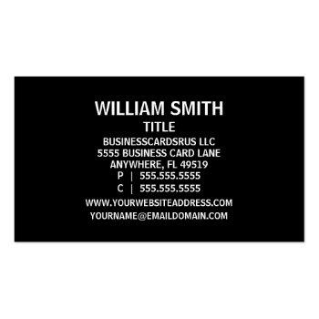 Small Flight Instructor Business Card Back View