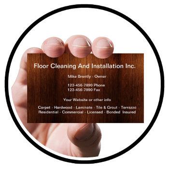 floor cleaning and installation business card